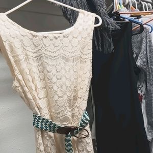 Beautiful light cream lace dress